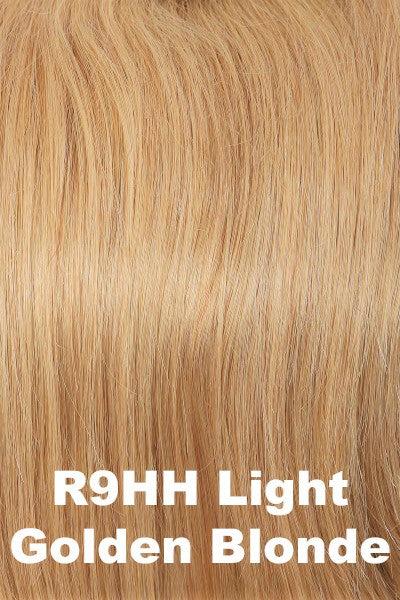 Color Light Golden Blonde (R9HH) for Raquel Welch Top Piece Top Billing 16" Human Hair.  Medium ginger blonde with light golden highlights.