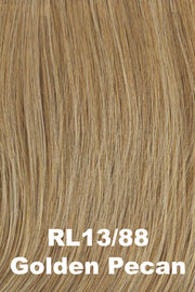 Color Golden Pecan (RL13/88) for Raquel Welch wig Born to Shine.  Medium blonde with warm toned beige and creamy blonde blend.