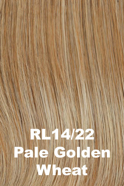 Color Pale Golden Wheat for Raquel Welch wig Day to Date. Warm medium blonde blended with pale cool blonde highlights.