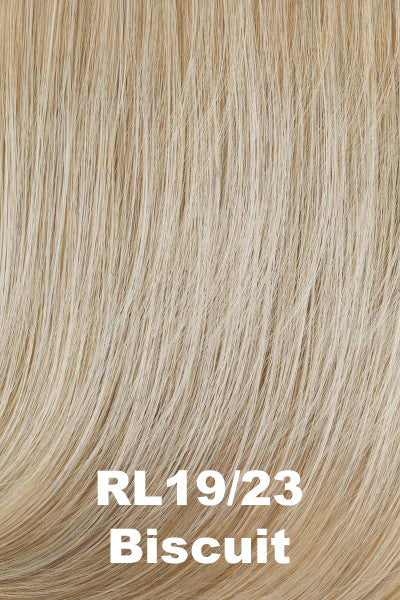 Color Biscuit (RL19/23) for Raquel Welch wig Portrait Mode.  Light ash blonde with pure platinum blonde highlights.