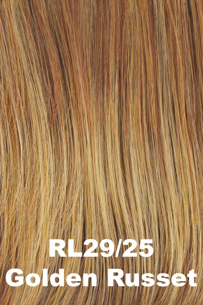 Raquel Welch Wigs - Influence Elite - Golden Russet (RL29/25). Strawberry Blonde w/ Golden Blonde highlights.