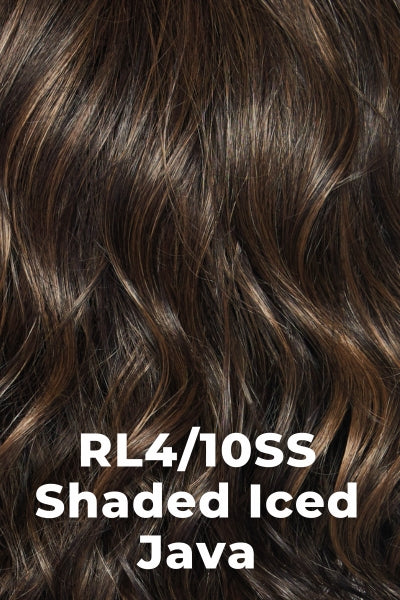 Raquel Welch Wigs - Directors Pick - Shaded Iced Java (RL4/10SS). A cool Dark Brown with lighter Brown highlights and Dark Rooting.
