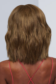 Model wearing Raquel Welch wig Big Spender 11.