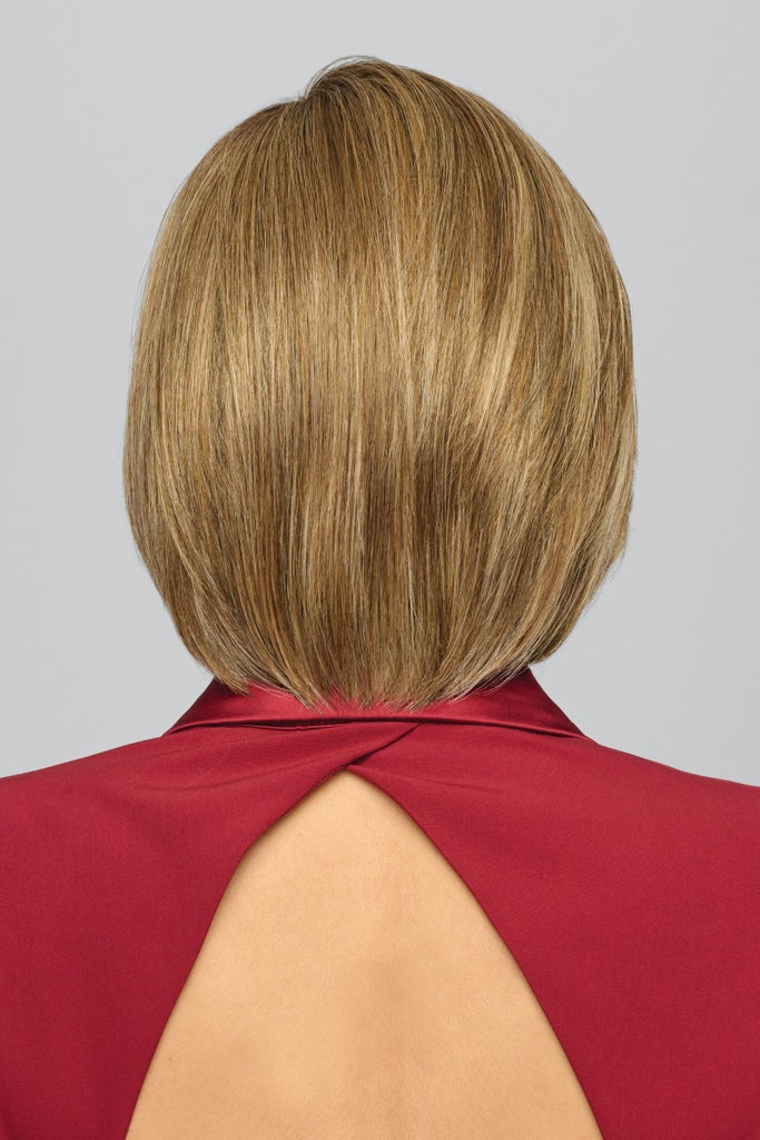 Back of wig, showing the tappered neck adding additional volume and edge to the look.