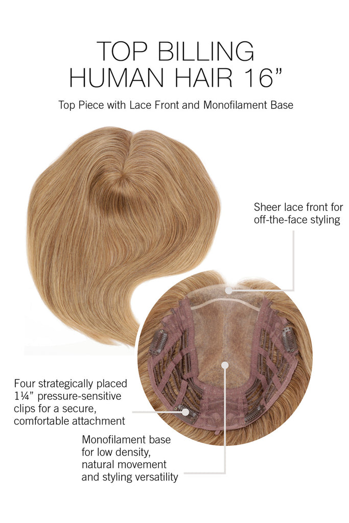 Inside cap view of Raquel Welch Top Piece Top Billing 16" Human Hair 6.