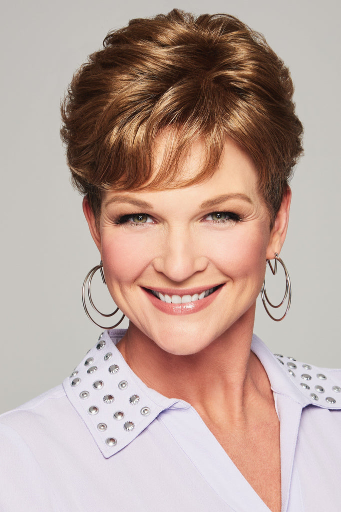 Model wearing Raquel Welch Top Piece Lyric 5.