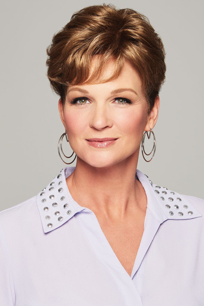 Model wearing Raquel Welch Top Piece Lyric 3.