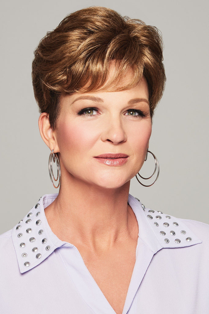 Model wearing Raquel Welch Top Piece Lyric 2.