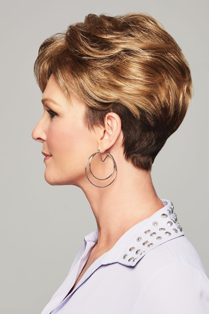 Model wearing Raquel Welch Top Piece Lyric 6.