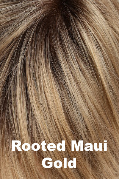 Tony of Beverly Wigs - Isla - Rooted Maui Gold. Medium Brown Root w/ Maui Gold Ends.