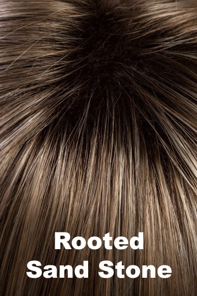 Tony of Beverly Wigs - Karis - Rooted Sand Stone. Warm blend of medium brown and natural blonde with dark brown roots.