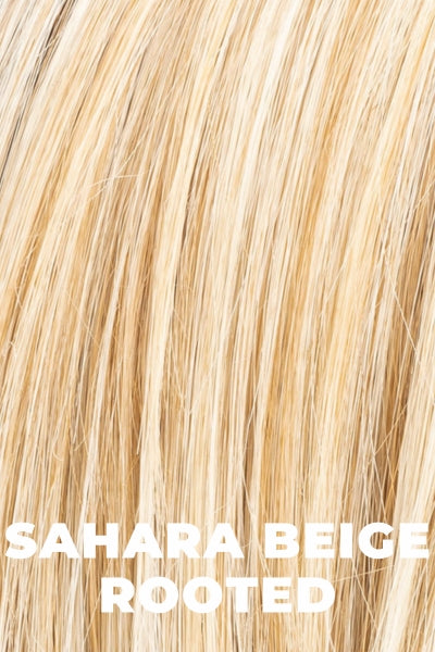 Ellen Wille Wigs - Pretty - Sahara Beige Rooted. Light Golden Blonde, Light Strawberry Blonde, Lightest Golden Blonde Blend with Dark Shaded Roots.