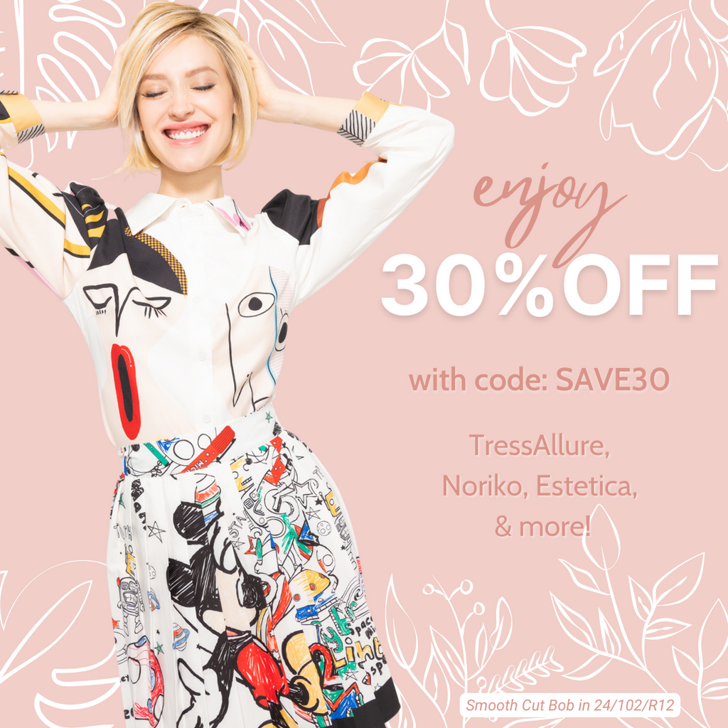 Save 30% off Top Brand wigs - TressAllure, Noriko, Estetica, & More!
