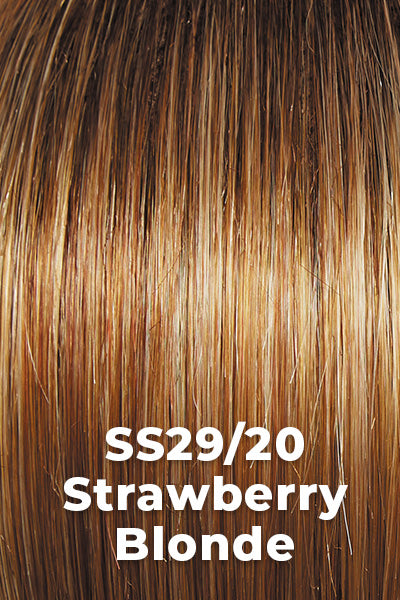 Raquel Welch Wigs - Winner Premium - Shaded Strawberry Blonde (SS29/20). Strawberry blonde w/ med brown roots.