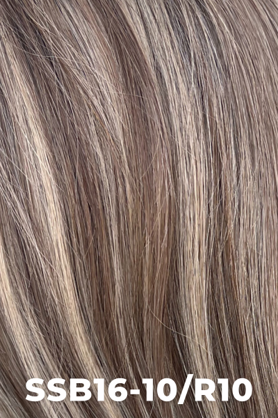 TressAllure - Human Hair Colors - SSB16-10/R10. Medium Blonde Light Brown Blend Rooted Light Brown.