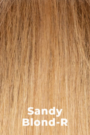 Color Sandy Blond-R for Alexander Couture human hair wig Harriet (#1035).  Blend of cream, honey, ash and toffee blonde.