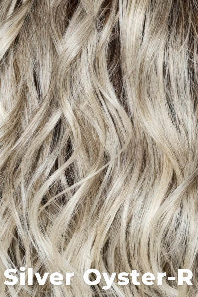 Color Silver Oyster-R for Noriko wig Rin (#1730). A Beige base with soft Silver highlights and a Dark Brown root.