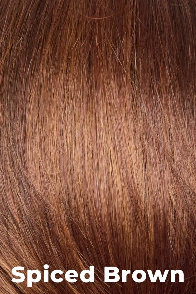 Color Spiced Brown for Noriko wig Rin (#1730). Warm dark-brown, dark reddish-brown and dark golden- brown tones.