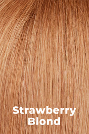 Color Strawberry Blond for Alexander Couture human hair wig Harriet (#1035).  A medium blond and red mix.