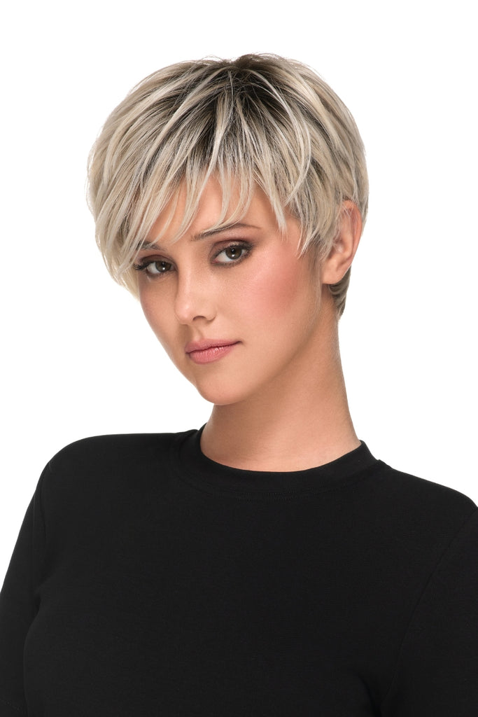 Woman wearing Cool Pixie by TressAllure.