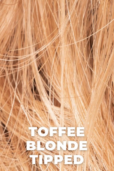 Ellen Wille Wigs - Arrow - Toffee Blonde Tipped. Dark Strawberry Blonde with Light Strawberry Blonde Blend and Tipped Ends.