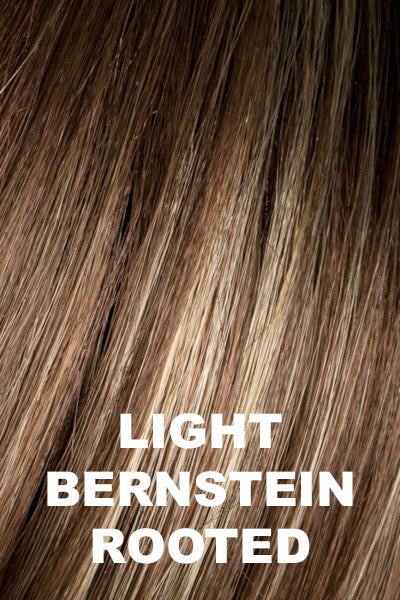 Light Auburn, Light Honey Blonde, and Light Reddish Brown Blend with Dark Roots.