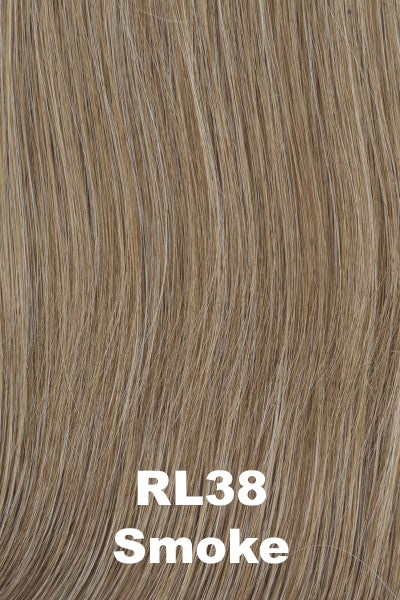 Color Smoke (RL38) for Raquel Welch wig Boudoir Glam.  Blend of light brown and medium grey.