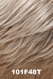 Color 101F48T (Martini) for Jon Renau wig Bree Petite (#5148). Light brown blended with 75% grey, soft white face framing highlights, and tips.