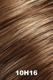 Color 10H16 (Latte) for Jon Renau top piece Top Full 12" (#367). Light brown with a subtle pale blonde highlight.