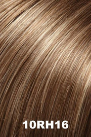 Color 10RH16 (Caffe Mocha) for Jon Renau wig Hat Magic 10" (#385). Light ash brown with 33% pale wheat blonde highlights.
