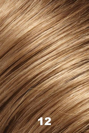 Color 12 (Coffee Cake) for Jon Renau wig Hat Magic 10" (#385). Light warm golden blonde with light brown lowlights and honey blonde woven throughout.