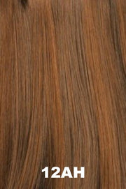 Color Swatch 12AH for Henry Margu Wig Mia (#2488). Warm brown with light reddish brown highlights.