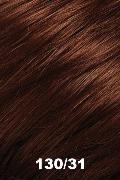 Color 130/31 (Cherry Cobbler) for Easihair Serenity (#615A). Deep red brown base with brighter red blend and medium red tips.