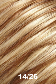 Color 14/26 (New York Cheesecake) for Jon Renau wig Rachel Lite (#5864). Ash blonde, medium red, and golden blonde blend.
