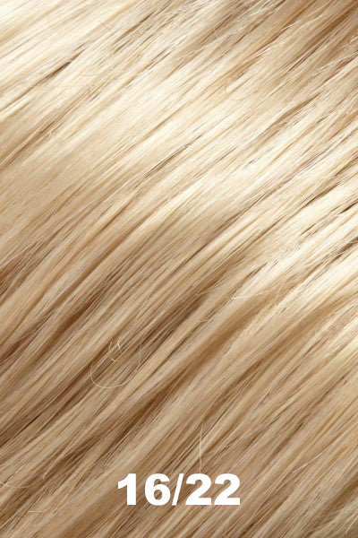 Color 16/22 (Banana Creme) for Jon Renau top piece Top Style 18" (#5989). Pale creamy blonde and light ash blonde blend.