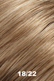 Color 18/22 (Flan) for Jon Renau wig Simplicity Mono (#5131). Dark blonde, ash blonde blend.