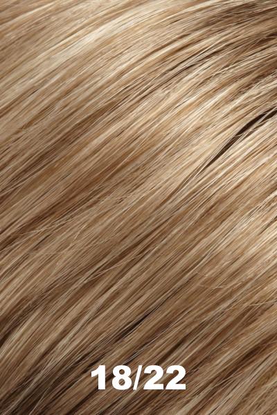Color 18/22 (Flan) for Jon Renau top piece Hair Secrets Straight (#636). Dark blonde, ash blonde blend.
