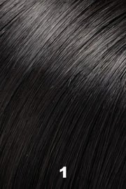 Color 1 (Jet) for Jon Renau wig Miranda Lite (#5856). Deep rich tones of jet black. 