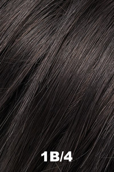Color 1B/4 (Nutty Fudge) for Easihair Rampage (#628). Soft Black and Dark Brown blend.
