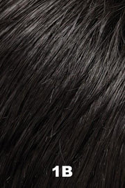 Color 1B (Hot Fudge) for Jon Renau wig Hat Magic 16" (#386). Soft darkest black.