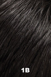 Color 1B (Hot Fudge) for Jon Renau wig Sophia Human Hair (#718). Soft darkest black.