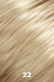 Color 22 (Vanilla Bean) for Jon Renau wig Petite Pam (#5459). A blend of light creamy blonde with cool undertones.
