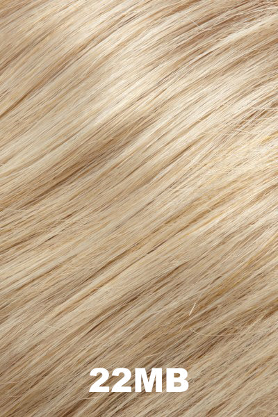 Color 22MB (Poppy Seed) for Easihair Foxy (#248). Light ash blonde and light natural gold blonde blend.