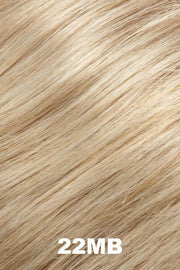 Color 22MB (Poppy Seed) for Jon Renau top piece Top Form 18 (#727). Light ash blonde and light natural gold blonde blend.