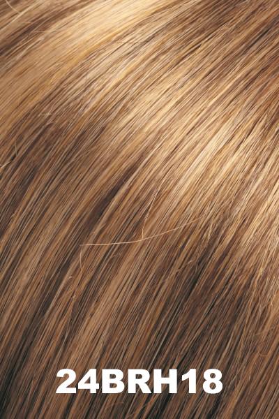 Color 24BRH18 (Napoleon) for Jon Renau wig Gwyneth Human Hair (#732). Dark ash blonde blened with light golden honey blonde highlights.