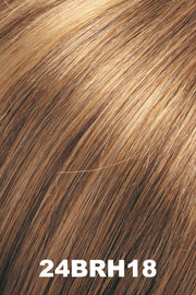 Color 24BRH18 (Napoleon) for Jon Renau wig Sophia Human Hair (#718). Dark ash blonde blened with light golden honey blonde highlights.