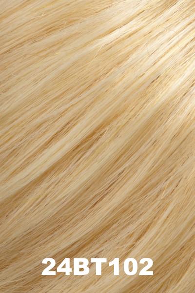 Color 24BT102 (Banana Split) for Easihair Fun Bun (#676A). Light gold blonde and pale natural blonde blend with pale natural blonde tips.