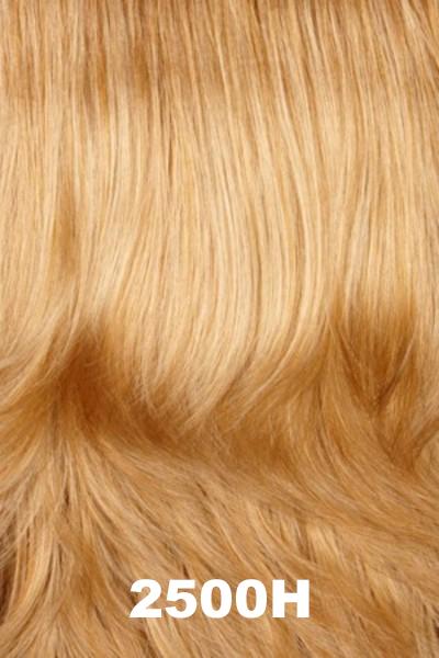 Color Swatch 2500H for Henry Margu Wig Farrah (#4756). Caramel brown and golden blonde blend with warm blonde highlights.