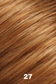 Color 27 (Fire n Ice) for Jon Renau wig Petite Pam (#5459). Blend of medium strawberry red and golden blonde. 