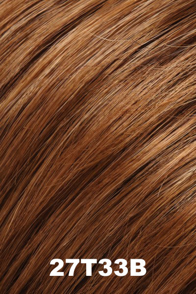 Color 27T33B (Cinnamon Toast) for Easihair Conflict (#626). Chestnut brown and medium brown blended with auburn highlights.